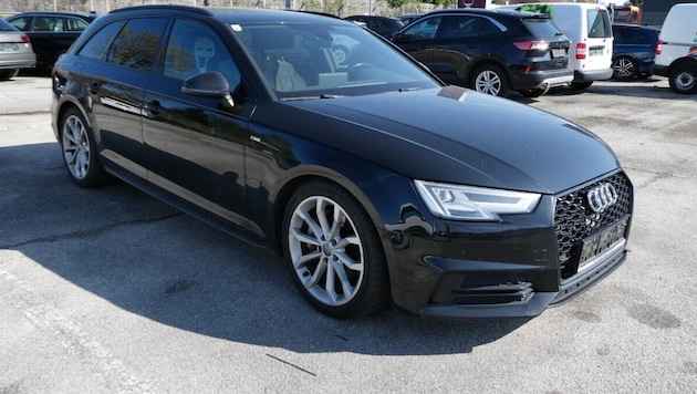 Dieser konfiszierte Audi A4 wurde um 7200 Euro versteigert. Im aktuellen Fall gehört der Pkw dem ...