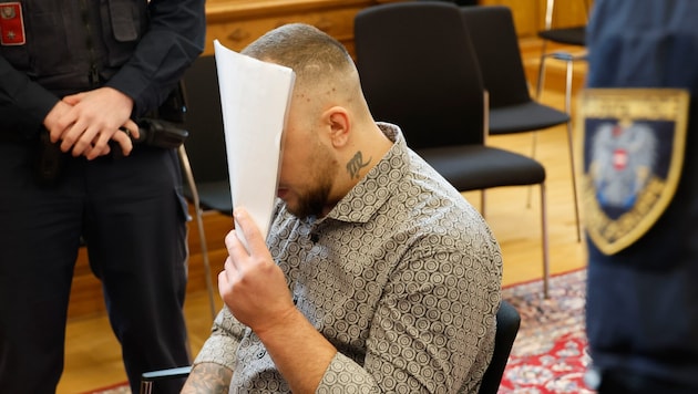 Krisztian P. beim Geschworenenprozess in Salzburg. Er wurde mittlerweile rechtskräftig wegen ...
