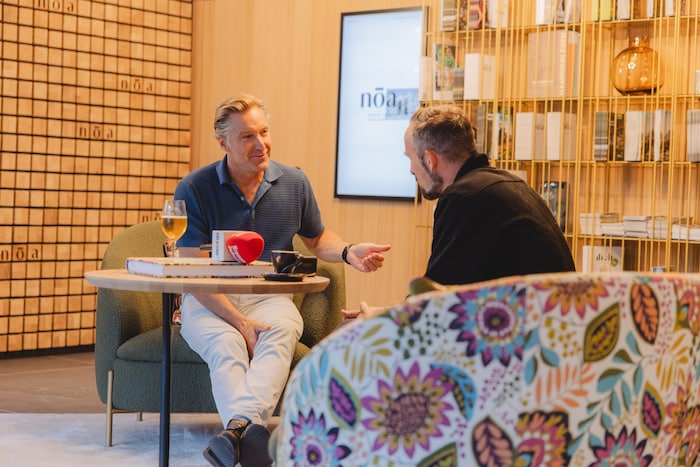 Hans Knauß plauderte mit der „Krone“ bei der Eröffnung des neuen Fünf-Sterne-Hotels Noa in ...