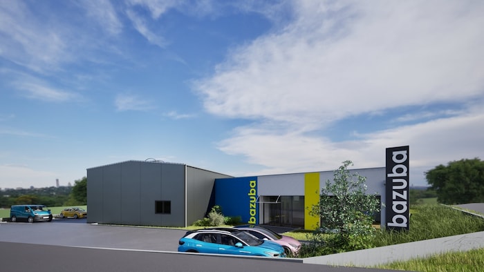 3D Visualisierung neuer bazuba Standort in Guntramsdorf – Ansicht Laxenburgerstraße