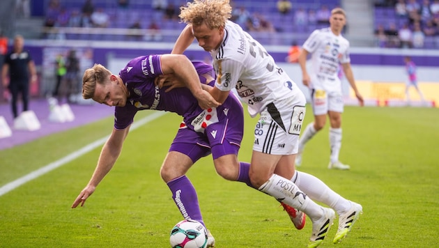 Maximilian Hennig (re.) wird kommende Saison nicht mehr das Trikot von Hartberg tragen.
