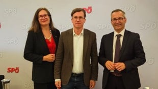 Die SP-Spitze mit Constance Mochar, Ron Rabitsch und Franz Petritz schätzt die Chancen auf ein ...