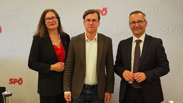 Die SP-Spitze mit Constance Mochar, Ron Rabitsch und Franz Petritz schätzt die Chancen auf ein ...
