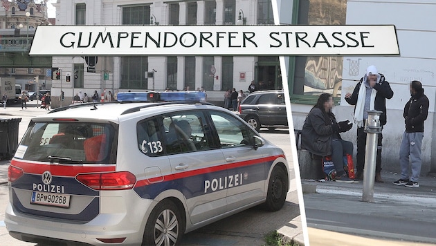 Drogen-Hotspot Gumpendorfer Strasse bei der Spritzentauschzentrale Jedmayer
