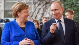 Angela Merkel und Wladimir Putin bei einem Treffen im Jänner 2020 in Berlin