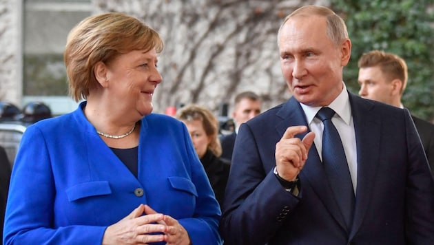 Angela Merkel und Wladimir Putin bei einem Treffen im Jänner 2020 in Berlin