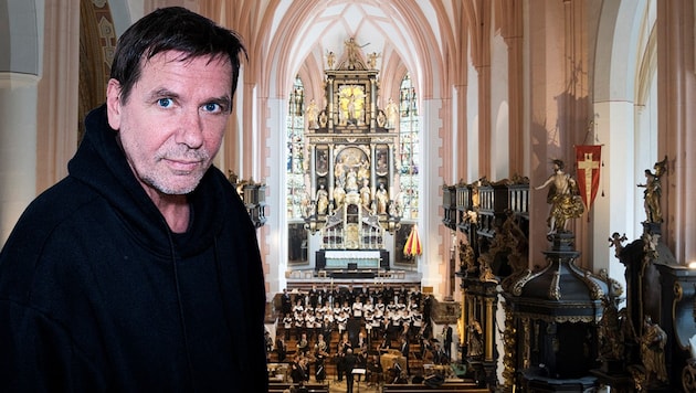 Burgschauspieler Michael Maertens tritt am 7. August in Attersee auf; Pfarrkirche Mondsee, ...