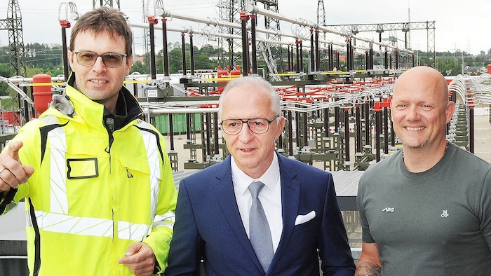 Georg Achleitner (Anlagetechnik), Gerhard Christiner (Chef und Vorstandssprecher APG) und Jürgen ...