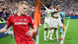 Philipp Lienharts (l.) Freiburger mussten sich Aston Villa geschlagen geben.