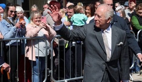 König Charles besuchte am Mittwoch Newcastle.