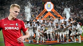 Philipp Lienharts (l.) Freiburger mussten sich Aston Villa geschlagen geben.