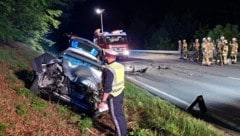 Großeinsatz für die Feuerwehr nach einem Unfall auf der L117