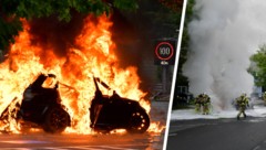 Das Auto stand in Vollbrand.