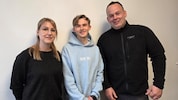 Philipp mit seinen Integra-Betreuern Michaela Burtscher und Marko Gollob