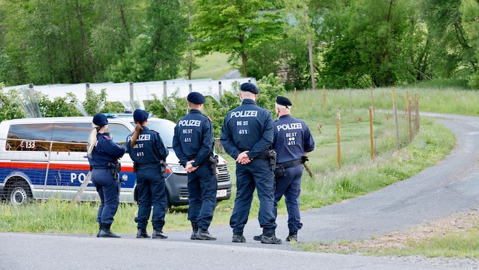 Die Polizei am Tatort in Gersdorf an der Feistritz im Bezirk Weiz