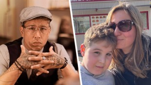 Leben mit Tourette: Manuel Lugmeyer und Evren Wieninger-Bulut (10) mit seiner Mama Karin. 