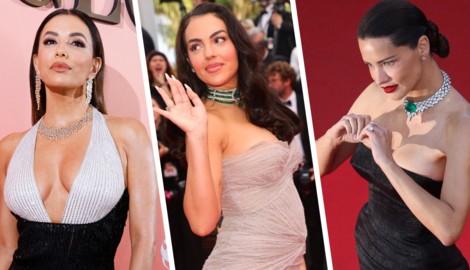 XXL-Klunker statt Understatement: Eva Longoria, Georgina Rodríguez und Adriana Lima funkelten in ...