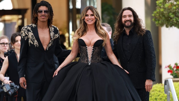 Fesches Trio: Henry Samuel, Heidi Klum und Tom Kaulitz