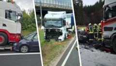 Im Vorjahr sind 73 Menschen bei Verkehrsunfällen mit Lkws ums Leben gekommen (Symbolbilder)