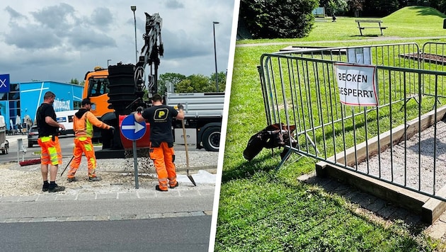 Zwei Kreisverkehre und der Barfußweg im Stadtpark Neunkirchen enthielten minimale Asbestspuren.