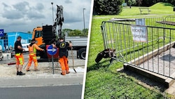 Zwei Kreisverkehre und der Barfußweg im Stadtpark Neunkirchen enthielten minimale Asbestspuren. 