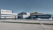 Der Firmenstandort in Eferding: Die Halle links am Bild wurde neu gebaut, der Bürotrakt rechts ...