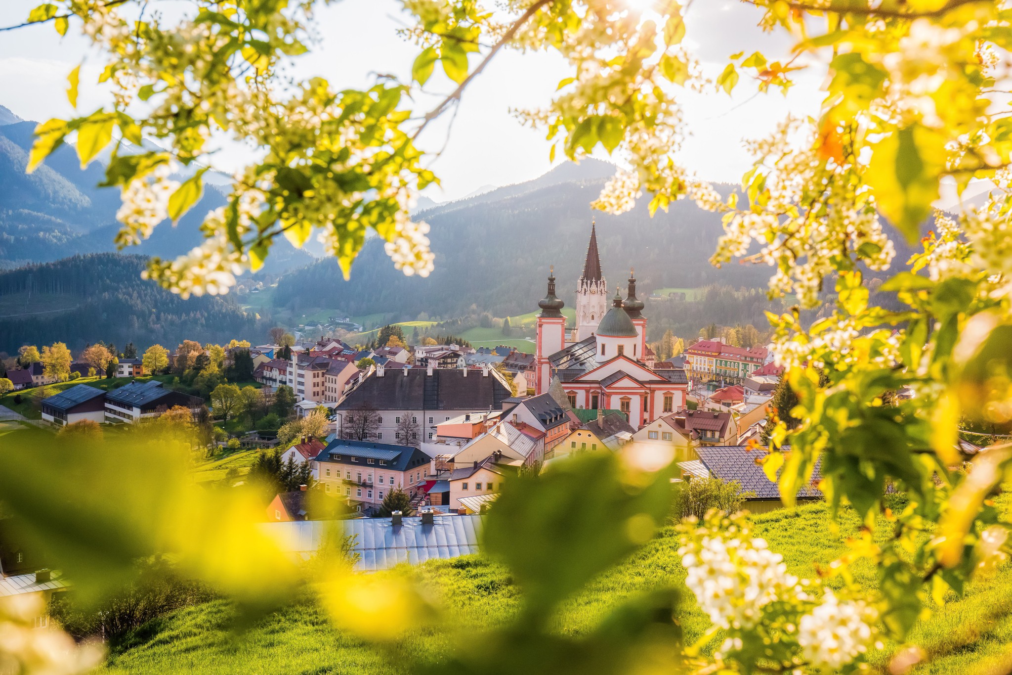 Mariazell mit seiner prachtvollen Barockbasilika.
