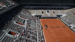 Auf dem Court Philippe Chatrier trainierten gestern die Stars.
