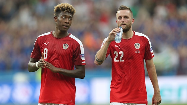 Alaba und Jantscher scheiterten bei der EM 2016 in der Gruppenphase.