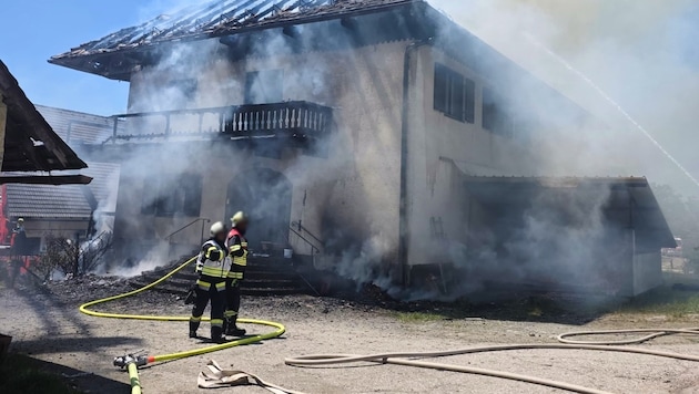 Fünf Feuerwehren standen im Einsatz.