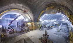 Die Arbeiten im Semmeringtunnel sind weit fortgeschritten. 