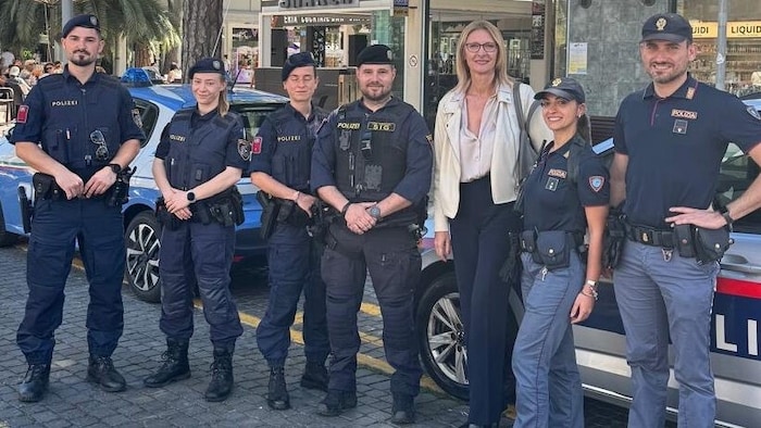 Lignanos Bürgermeisterin Laura Giorgi begrüßte die österreichische Delegation an deren ersten ...