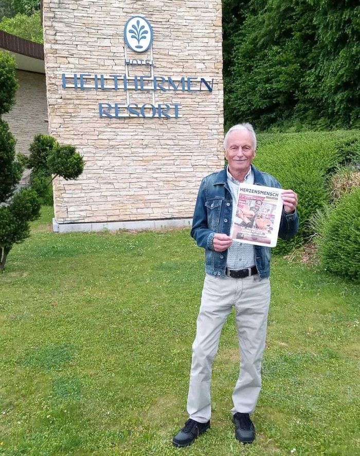 Robert Merlin bei seinem Besuch in der Therme