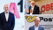 Die CEOs (v.l.n.r.) Alejandro Plater (A1 Group), Andreas Matthä (ÖBB-Holding AG) und Walter ...