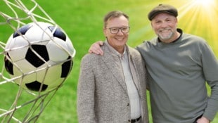 Der Ball rollt, der Schmäh rennt: Ex-Minister Norbert Darabos mit Kabarettist, Schauspieler und ...