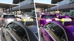 Für einheitlich violette Taxis wird es weiterhin die Vorstellungskraft der „Krone“-Grafik ...