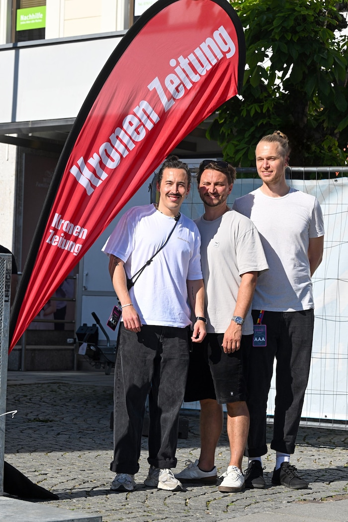 Das Folkshilfe-Trio genoss den Auftritt beim Traunsee.