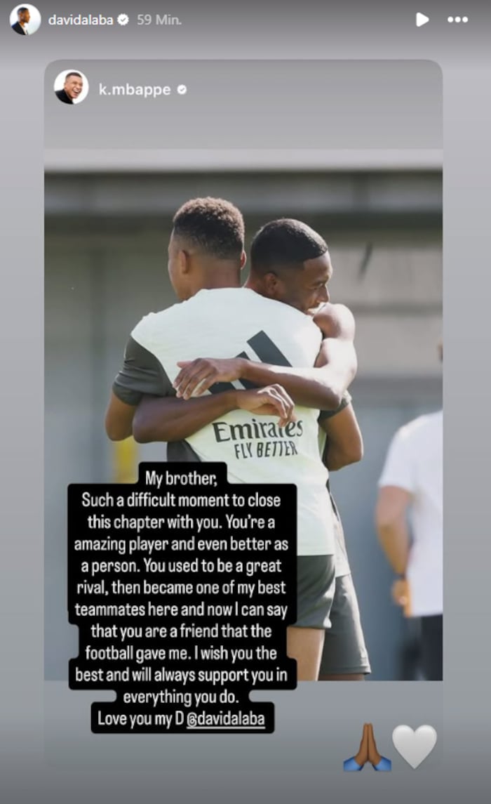 Emotionale Worte von Kylian Mbappe in Richtung David Alaba.