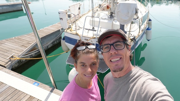 Ein gutes Gefühl: „Feel Good“ nennt sich die Segeljacht, mit der Doris und Christian ...