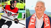 Klaus Hartmann (rechts) ist seit 2020 Präsident des Österreichischen Eishockeyverbandes. Der ...