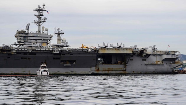 Der Flugzeugträger USS Nimitz in Brasilien – danach begab er sich in Richtung Karibik.
