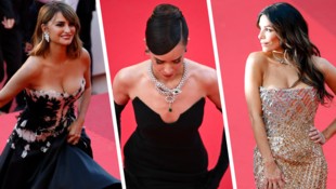 Penélope Cruz, Sofia Carson und Eva Longoria sorgten beim Finale der Filmfestspiele von Cannes ...