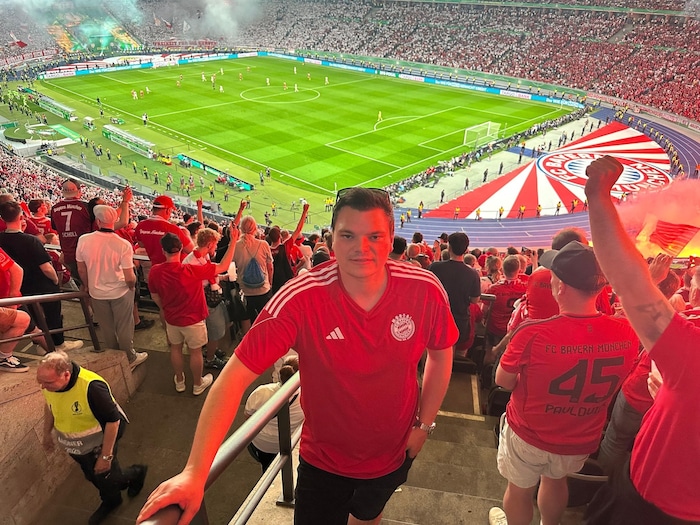 Die Atmosphäre im Berliner Olympiastadion war für Spreitzer großartig – nur der massive Gebrauch ...