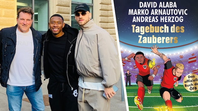 Mit dem „Tagebuch des Zauberers“ wollen Alaba, Arnautovic und Herzog Kinder motivieren und ...