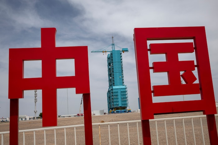 Die Startrampe für das Raumschiff Shenzhou-23