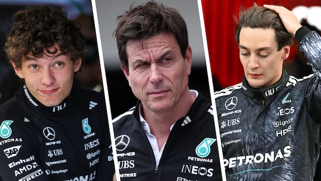 Toto Wolff (Mitte) muss jetzt das nötige Fingerspitzengefühl unter Beweis stellen.