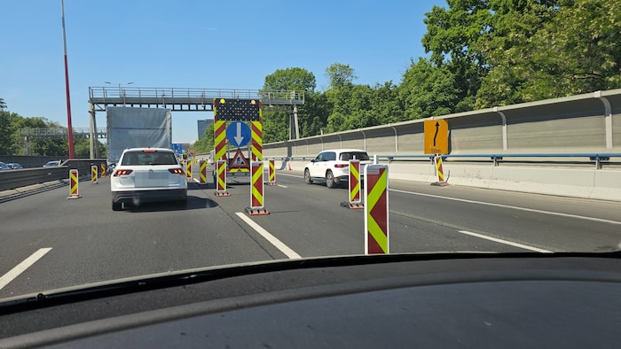 Stau gab es unter anderem rund um die Tangente wegen einer Baustelle auf der A 23.