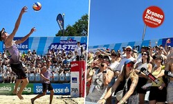 Viele Zuschauer fieberten mit den den Beach-Stars. 