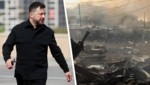 Fassungslos macht sich der ukrainische Staatschef ein Bild von der Lage in Kiew.