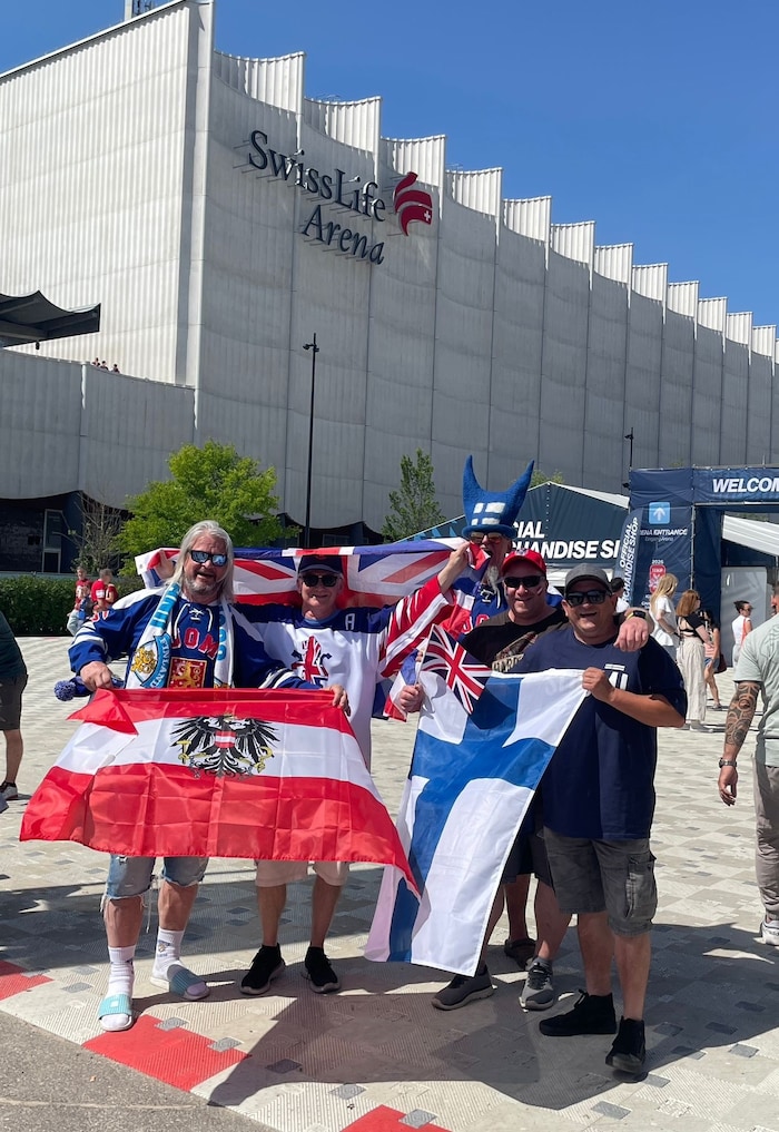 Fans from Finland and Austria were already celebrating together before the game...